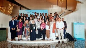 Quentino Junandar, representative of Angin Dampak Jaya, with Indonesia delegates at the AVPN Global Conference 2025 in Hong Kong.